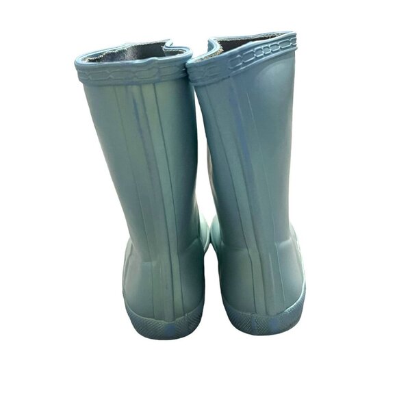 Hunter Sz 7UK / 8US Light Blue Shimmer Rain Boots - Picture 5 of 11
